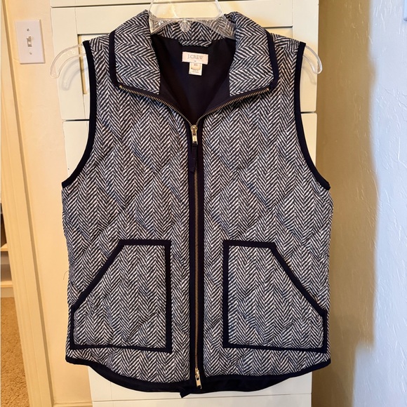 J Crew Herringbone Puffer Vest - Picture 2 of 4
